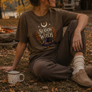 Season of the Witch Tee — Halloween Witch Hat Graphic T-Shirt - The Mystical Moon