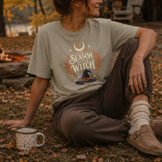 Season of the Witch Tee — Halloween Witch Hat Graphic T-Shirt - The Mystical Moon