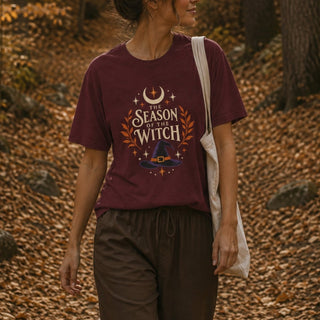 Season of the Witch Tee — Halloween Witch Hat Graphic T-Shirt - The Mystical Moon