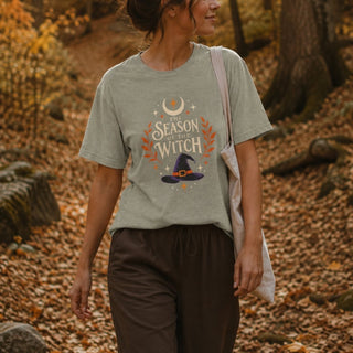 Season of the Witch Tee — Halloween Witch Hat Graphic T-Shirt - The Mystical Moon