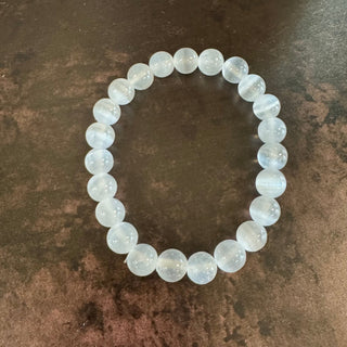 Selenite Beaded Bracelet 8mm - The Mystical Moon Online Store
