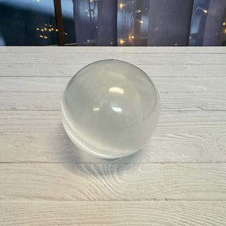 Selenite Sphere 35 - The Mystical Moon