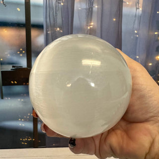 Selenite Sphere 35 - The Mystical Moon