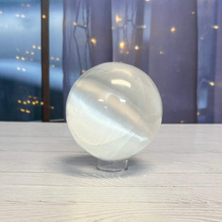 Selenite Sphere 35 - The Mystical Moon