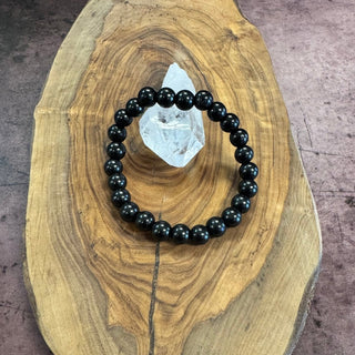 Shungite Beaded Bracelet 8mm – Protection & Grounding - The Mystical Moon Online Store