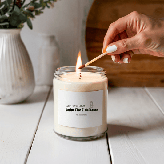 Smells Like You Need To Calm The F*ck Down Meditation Candle, Hippy Candle Gift, Zen Gift For Her/Him - The Mystical Moon Online Store
