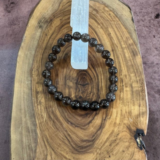 Smoky Quartz Beaded Bracelet 8mm - The Mystical Moon Online Store