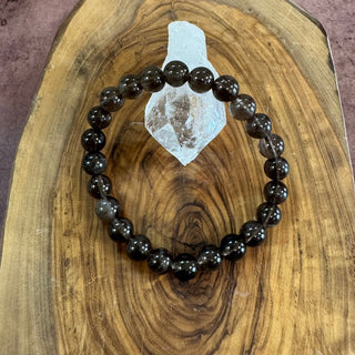 Smoky Quartz Beaded Bracelet 8mm - The Mystical Moon Online Store