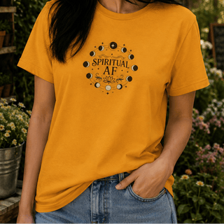 Spiritual AF T-Shirt — Moon Phase Graphic Tee for Mystic Vibes - The Mystical Moon