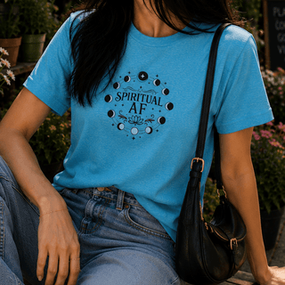 Spiritual AF T-Shirt — Moon Phase Graphic Tee for Mystic Vibes - The Mystical Moon
