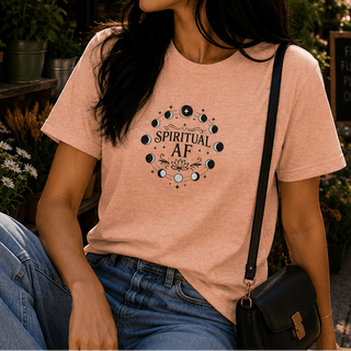 Spiritual AF T-Shirt — Moon Phase Graphic Tee for Mystic Vibes - The Mystical Moon