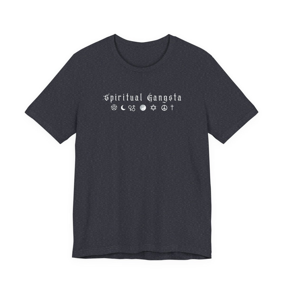 Spiritual Gangsta T‑Shirt — Gothic Sacred Symbols Tee - The Mystical Moon Online Store