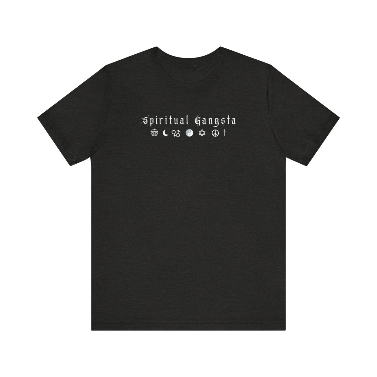 Spiritual Gangsta T‑Shirt — Gothic Sacred Symbols Tee - The Mystical Moon Online Store