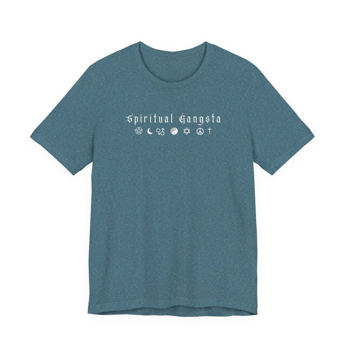 Spiritual Gangsta T‑Shirt — Gothic Sacred Symbols Tee - The Mystical Moon Online Store