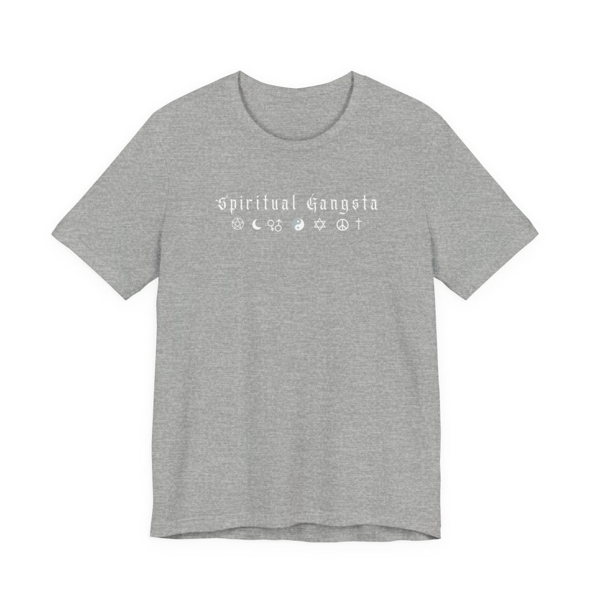 Spiritual Gangsta T‑Shirt — Gothic Sacred Symbols Tee - The Mystical Moon Online Store