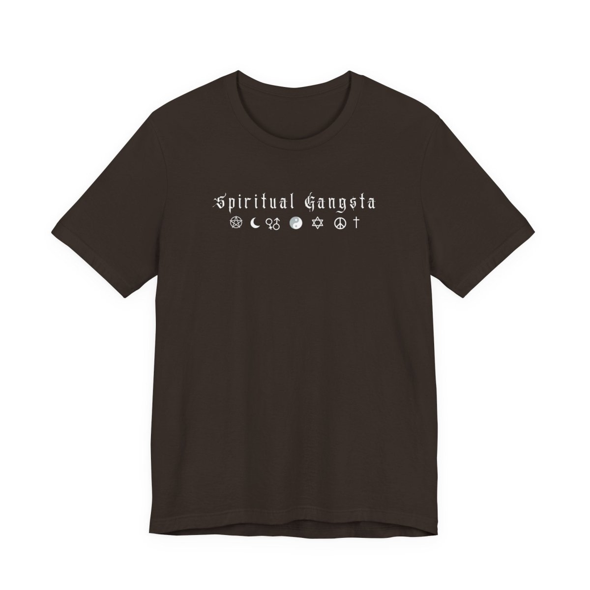 Spiritual Gangsta T‑Shirt — Gothic Sacred Symbols Tee - The Mystical Moon Online Store