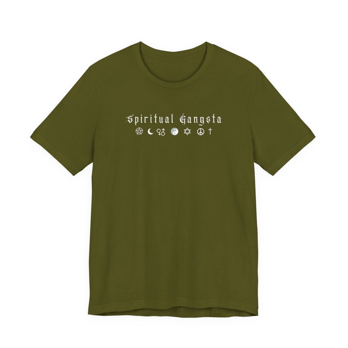 Spiritual Gangsta T‑Shirt — Gothic Sacred Symbols Tee - The Mystical Moon Online Store