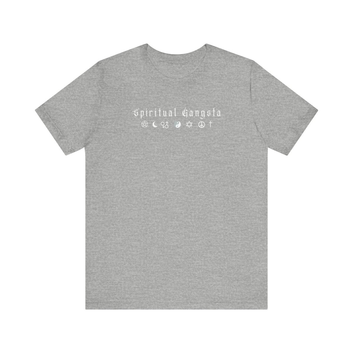 Spiritual Gangsta T‑Shirt — Gothic Sacred Symbols Tee - The Mystical Moon Online Store