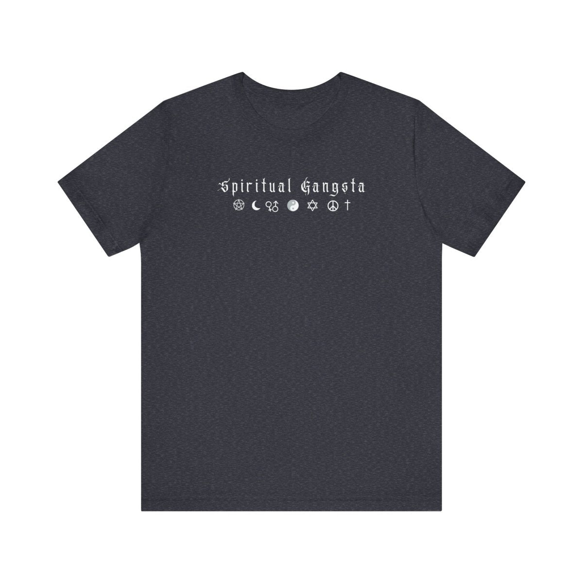 Spiritual Gangsta T‑Shirt — Gothic Sacred Symbols Tee - The Mystical Moon Online Store