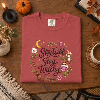 Stay Wild Stay Witchy Witchy Graphic Tee - The Mystical Moon