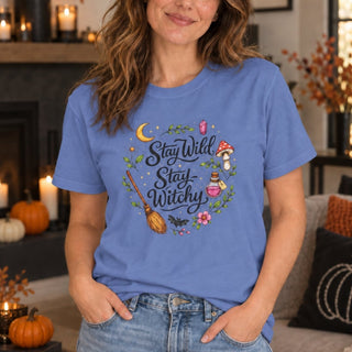 Stay Wild Stay Witchy Witchy Graphic Tee - The Mystical Moon