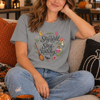 Stay Wild Stay Witchy Witchy Graphic Tee - The Mystical Moon