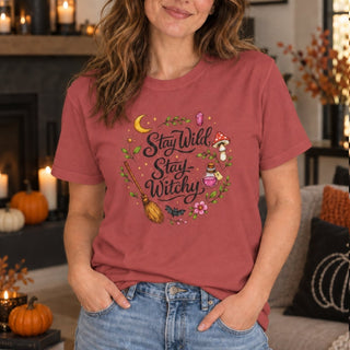 Stay Wild Stay Witchy Witchy Graphic Tee - The Mystical Moon