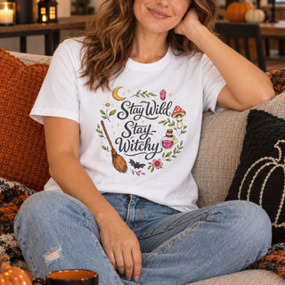 Stay Wild Stay Witchy Witchy Graphic Tee - The Mystical Moon