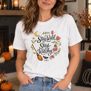Stay Wild Stay Witchy Witchy Graphic Tee - The Mystical Moon