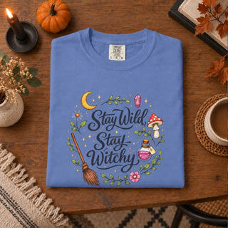 Stay Wild Stay Witchy Witchy Graphic Tee - The Mystical Moon