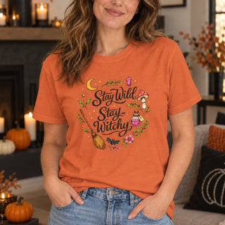 Stay Wild Stay Witchy Witchy Graphic Tee - The Mystical Moon