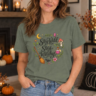 Stay Wild Stay Witchy Witchy Graphic Tee - The Mystical Moon