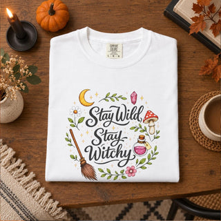 Stay Wild Stay Witchy Witchy Graphic Tee - The Mystical Moon