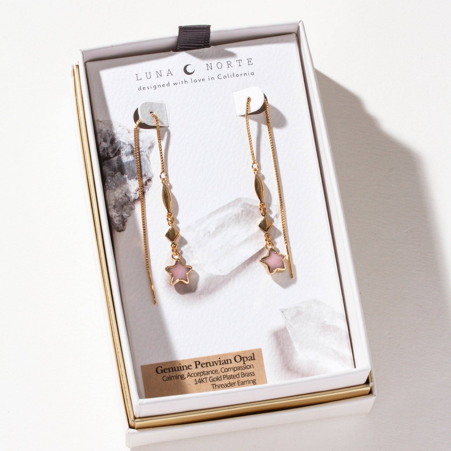 Stella Dolce Threader Earring - Peruvian Opal - The Mystical Moon Online Store