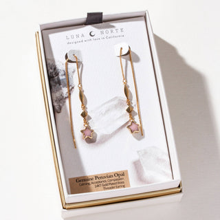 Stella Dolce Threader Earring - Peruvian Opal - The Mystical Moon Online Store