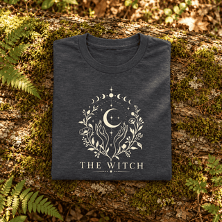 The Witch Celestial Botanical T-Shirt - The Mystical Moon