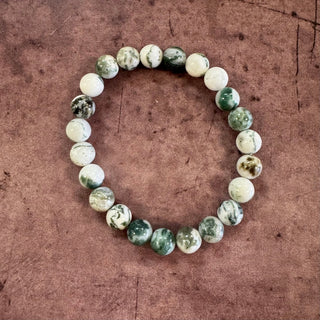 Tree Agate Beaded Bracelet 8mm - The Mystical Moon Online Store