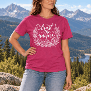 Trust The Universe Crystal Botanical Tee - The Mystical Moon