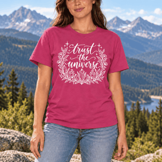 Trust The Universe Crystal Botanical Tee - The Mystical Moon