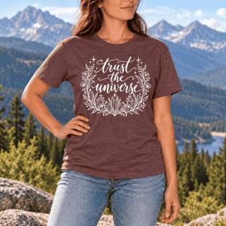 Trust The Universe Crystal Botanical Tee - The Mystical Moon
