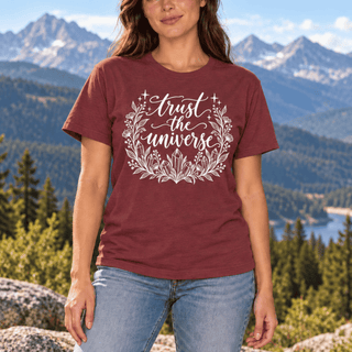 Trust The Universe Crystal Botanical Tee - The Mystical Moon