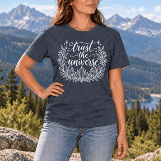 Trust The Universe Crystal Botanical Tee - The Mystical Moon