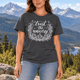 Trust The Universe Crystal Botanical Tee - The Mystical Moon