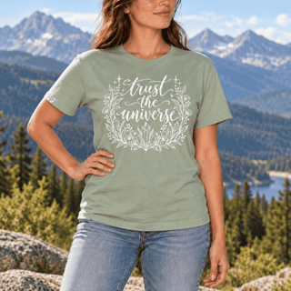 Trust The Universe Crystal Botanical Tee - The Mystical Moon