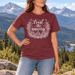 Trust The Universe Crystal Botanical Tee - The Mystical Moon