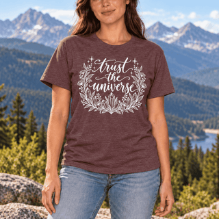 Trust The Universe Crystal Botanical Tee - The Mystical Moon