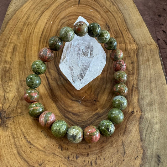 Unakite Beaded Bracelet 8mm - The Mystical Moon Online Store