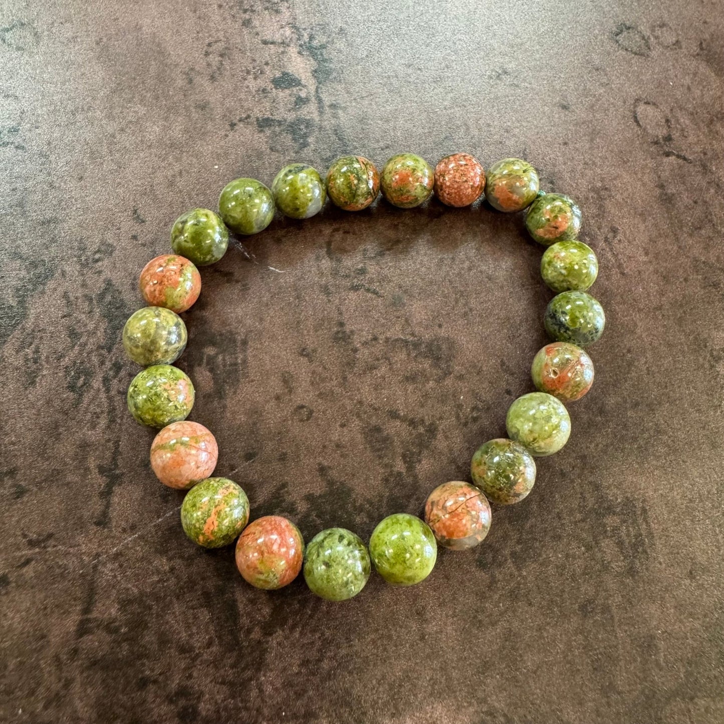 Unakite Beaded Bracelet 8mm - The Mystical Moon Online Store