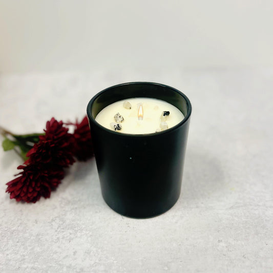 Custom Scented Crystal Candle - The Obsidian Jar