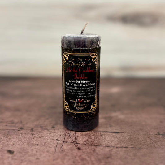 As The Cauldron Bubbles candle